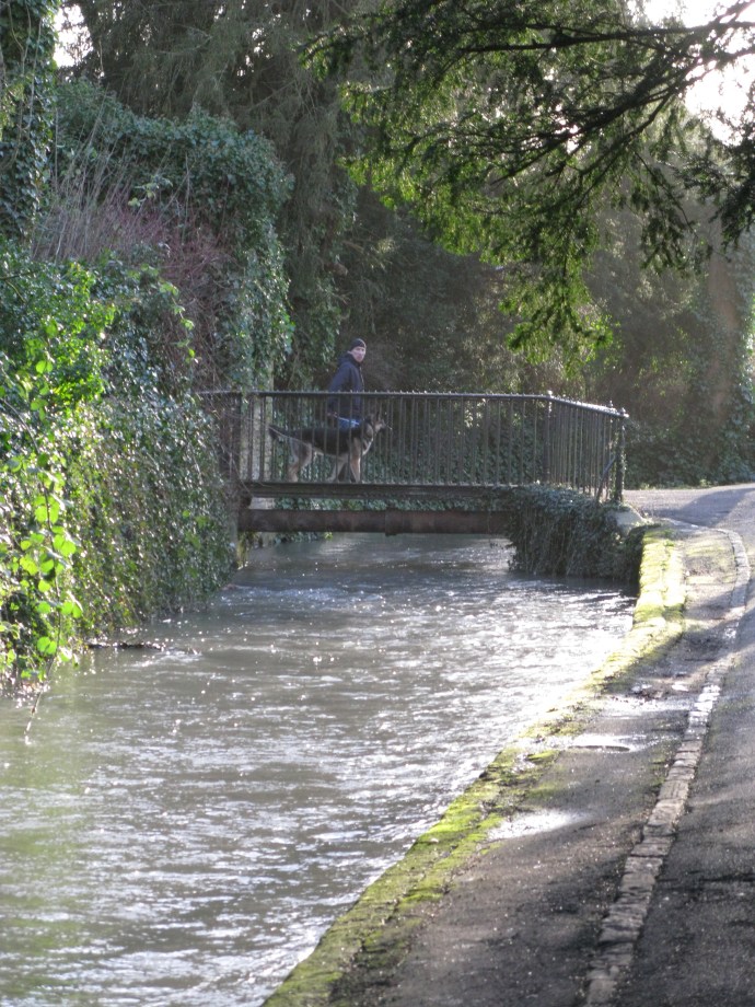 En liten promenad till parken nere vid ån orkade A med. K hade bakat ostbröd i skolan så vi hade picknick.