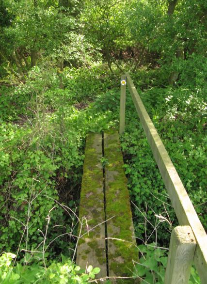 Det kändes inte helt säkert att gå över den här bron. Den sviktade ordentligt, men höll.