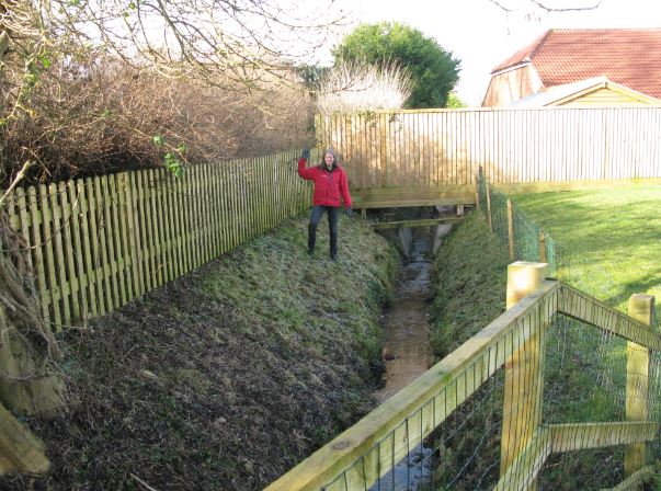 Äntligen fick jag ropa hej när jag kommit över bäcken!