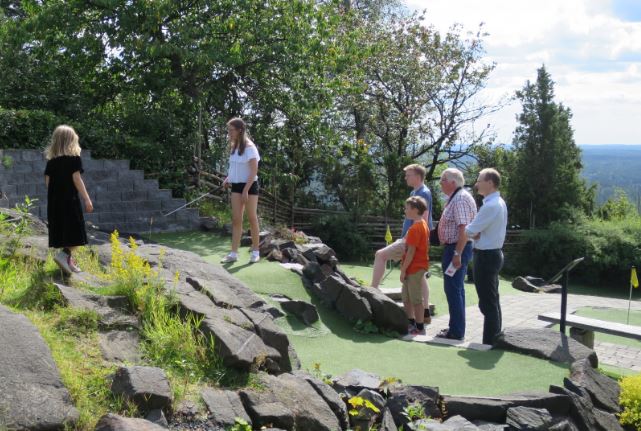 Minigolfbanan var väldigt välgjord. Utsikten gjorde det hela ännu bättre.