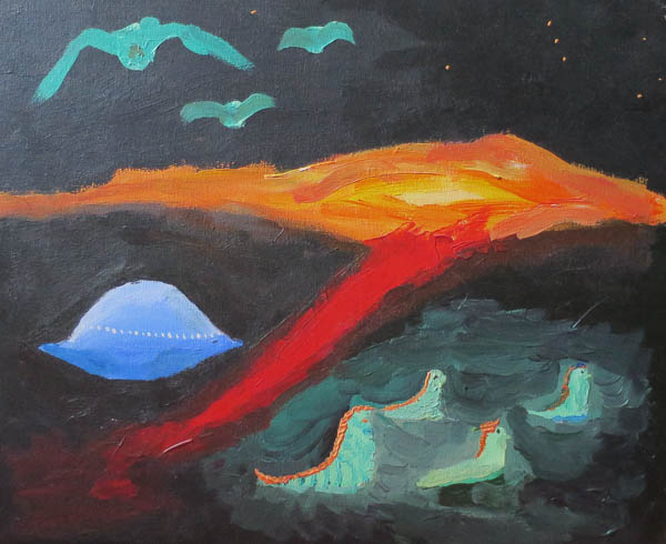 Jag är nöjd med hur jag fick mina snailiens självlysande så marken kring dem lyses upp. Sen finns det annat som inte är lika fint... Men betydligt roligare att titta på än än dåligt målad vas med blommor. 