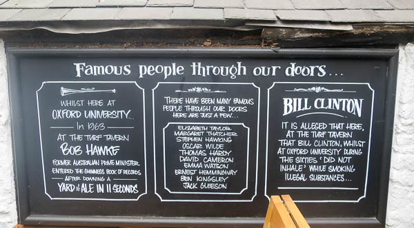 Vi gick förbi en annan pub som många kändisar varit på. Intressant.